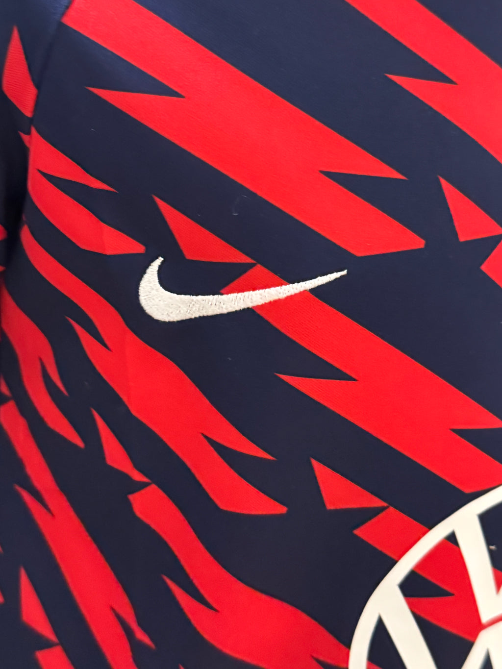 USMNT Nike pre match Red Navy Lightning Youth XL Jersey VW